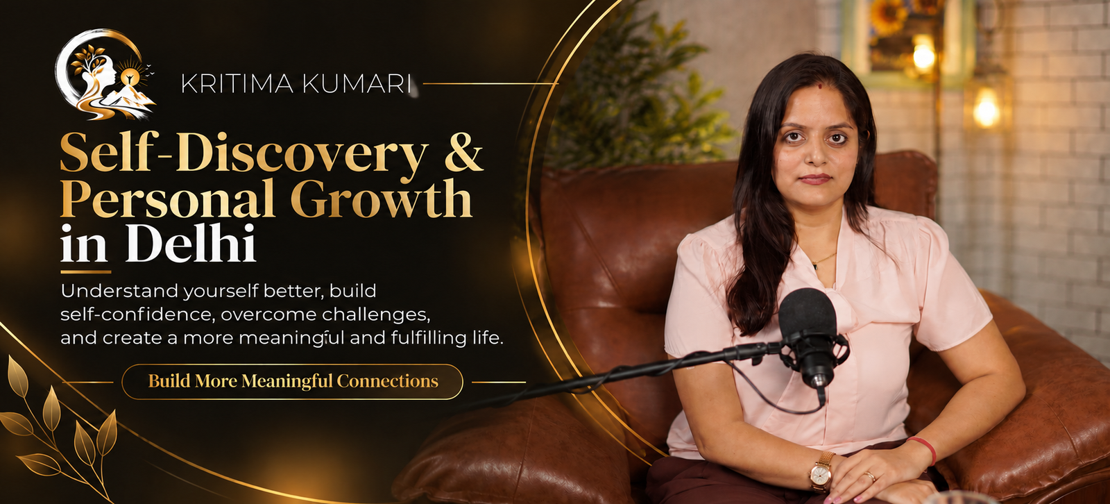 A peaceful reflective space representing self-discovery, inner awareness and personal development